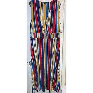 Women’s Dress INC Maxi Multi Color Marvelous Strip
